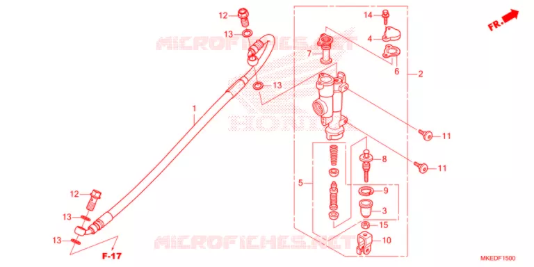 MAITRE CYLINDRE DE FREIN ARRIERE Honda MOTO 450 CRF 2021  CRF450RXM