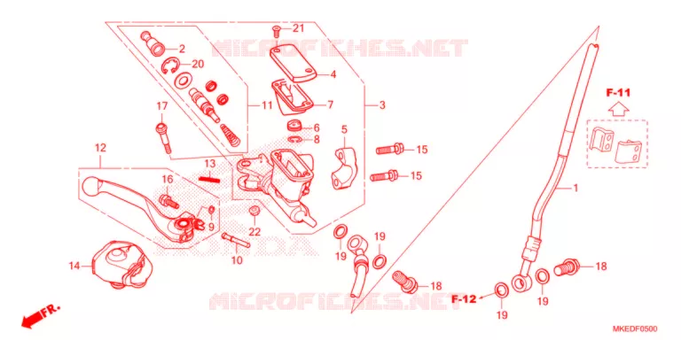 MAITRE CYLINDRE DE FREIN AVANT Honda MOTO 450 CRF 2021  CRF450RXM