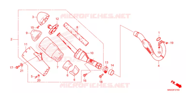SILENCIEUX D'ECHAPPEMENT Honda MOTO 450 CRF 2021  CRF450RXM