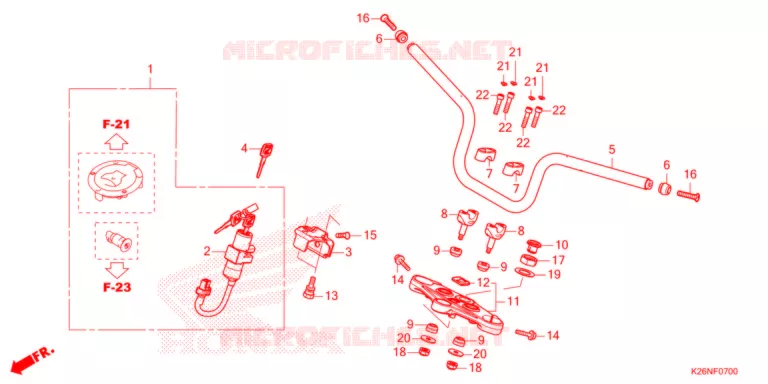 GUIDON Honda MOTO 125 GROM 2022  MSX125AN