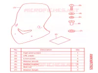 KIT,HIGH SCREEN pour Honda NC 750 X ABS de 2021