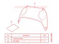 GARNITURE TOP CASE (AL) pour Honda NC 750 X ABS de 2021