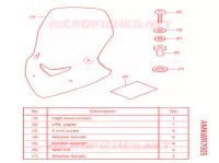 KIT,HIGH SCREEN pour Honda NC 750 X ABS de 2021
