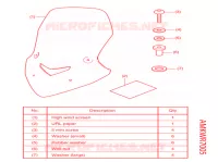 KIT,HIGH SCREEN pour Honda NC 750 X ABS DCT 35KW de 2021