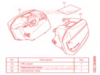 KIT,PANNIER CASE (R32,L33) pour Honda NC 750 X ABS DCT 35KW de 2021
