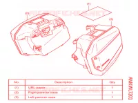 KIT,PANNIER CASE (R32,L33) pour Honda NC 750 X ABS DCT de 2021