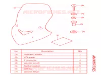 KIT,HIGH SCREEN pour Honda NC 750 X ABS DCT de 2021