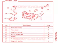 SERRURE pour Honda NC 750 X ABS DCT de 2021