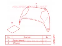 GARNITURE TOP CASE (AL) pour Honda NC 750 X ABS DCT de 2021