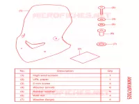 KIT,HIGH SCREEN pour Honda NC 750 X ABS DCT de 2021