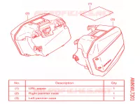 KIT,PANNIER CASE (R32,L33) pour Honda NC 750 X ABS DCT de 2021