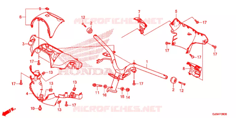 GUIDON - CARENAGE Honda SCOOTER 50 METRO 2021  NCW50N