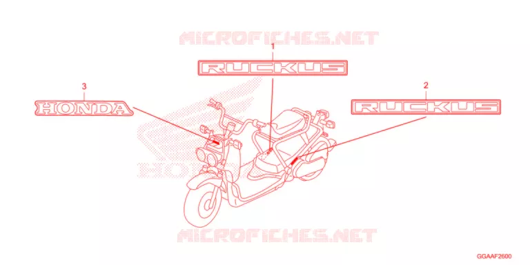 AUTOCOLLANTS Honda SCOOTER 50 RUCKUS 2021  NPS50N_A