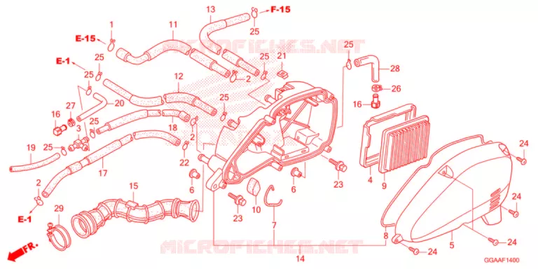 FILTRE A AIR Honda SCOOTER 50 RUCKUS 2021  NPS50N_A