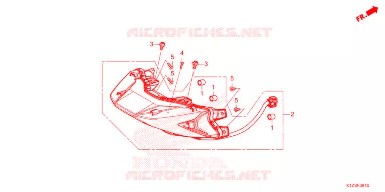 FEUX ARRIERE Honda SCOOTER 160 PCX 2021  WW150AM
