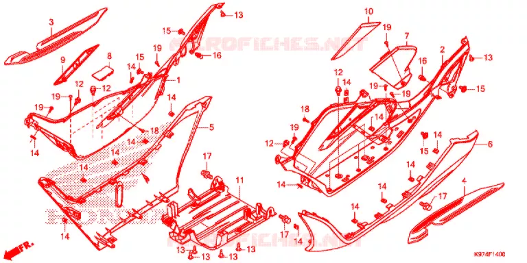 MARCHE PIEDS Honda SCOOTER 150 PCX 2020  WW150L
