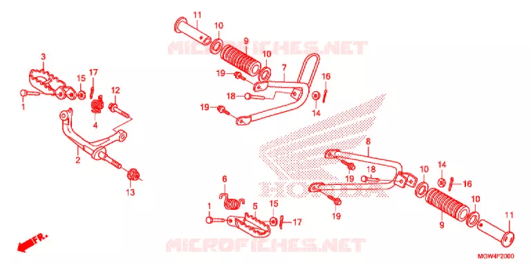 REPOSE PIED Honda MOTO 650 XR 2021  XR650LM