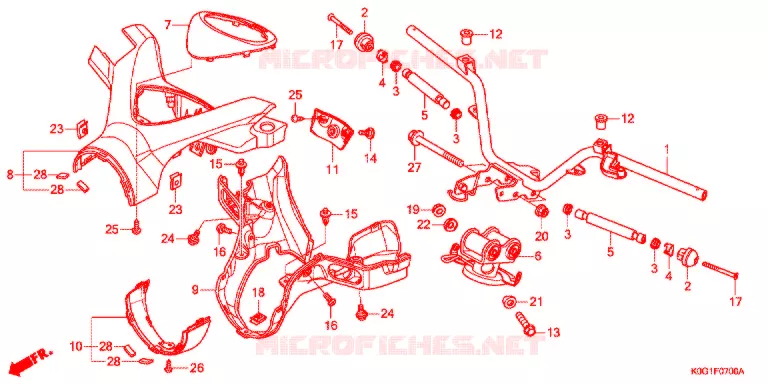 GUIDON - CARENAGE Honda MOTO 125 CUB 2021  C125K