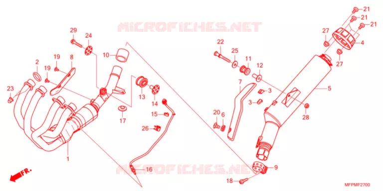 SILENCIEUX D'ECHAPPEMENT Honda MOTO 1300 CB 2021  CB1300SADM