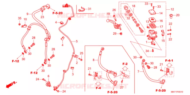 MAITRE CYLINDRE DE FREIN AVANT Honda MOTO 650 CB 2021  CB650RAM