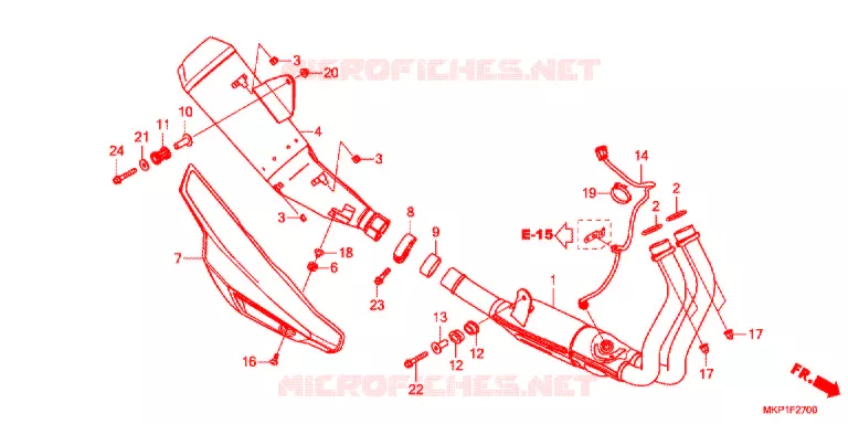 SILENCIEUX D'ECHAPPEMENT Honda MOTO 400 CBR 2021  CBR400RAM_J