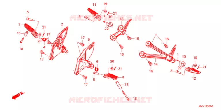 REPOSE PIED Honda MOTO 650 CBR 2022  CBR650RAM