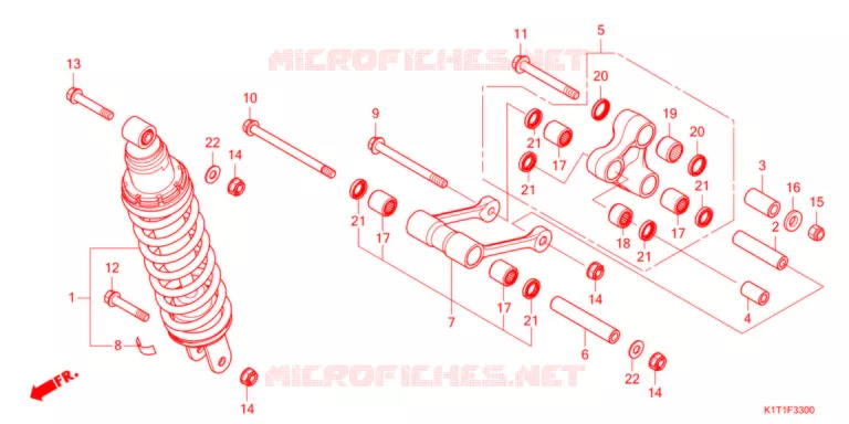 AMORTISSEUR ARRIERE Honda MOTO 250 CRF 2022  CRF250LRAM