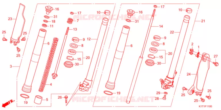 FOURCHE Honda MOTO 250 CRF 2021  CRF250LRAM
