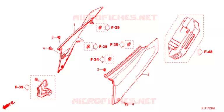 COUVERCLES LATERAUX Honda MOTO 250 CRF 2021  CRF250LRDM
