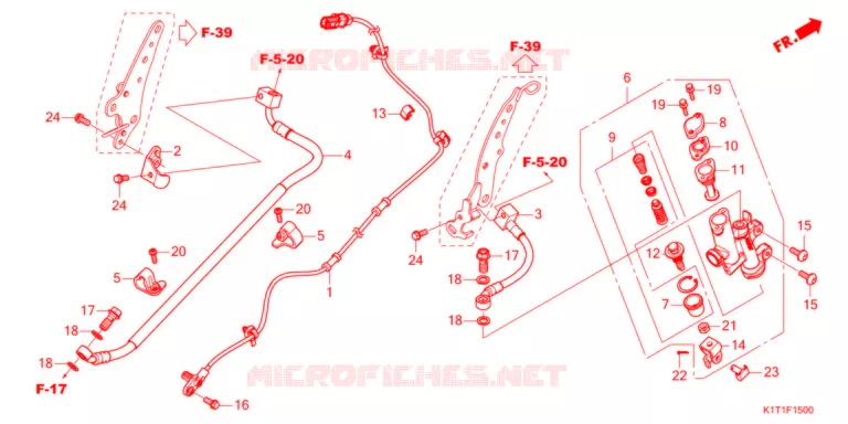 MAITRE CYLINDRE DE FREIN ARRIERE Honda MOTO 250 CRF 2021  CRF250LRDM