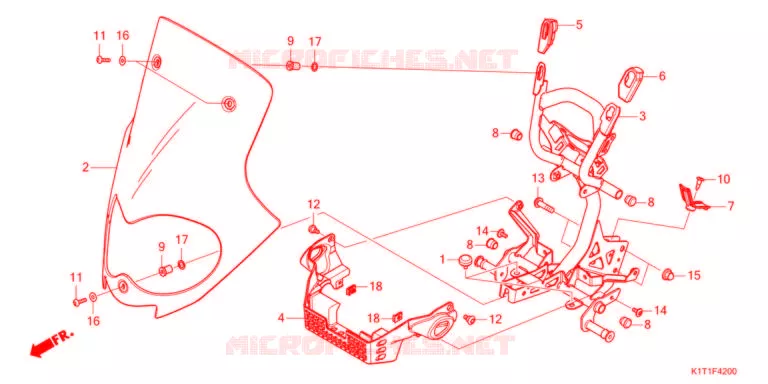 PARE-BRISE Honda MOTO 250 CRF 2021  CRF250LRDM