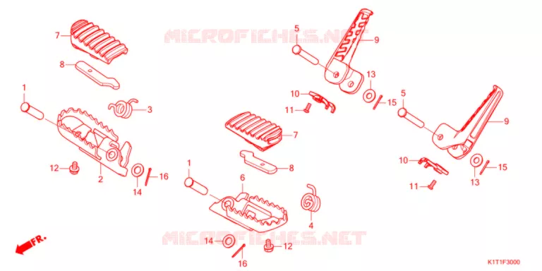 REPOSE PIED Honda MOTO 250 CRF 2022  CRF250LRDM