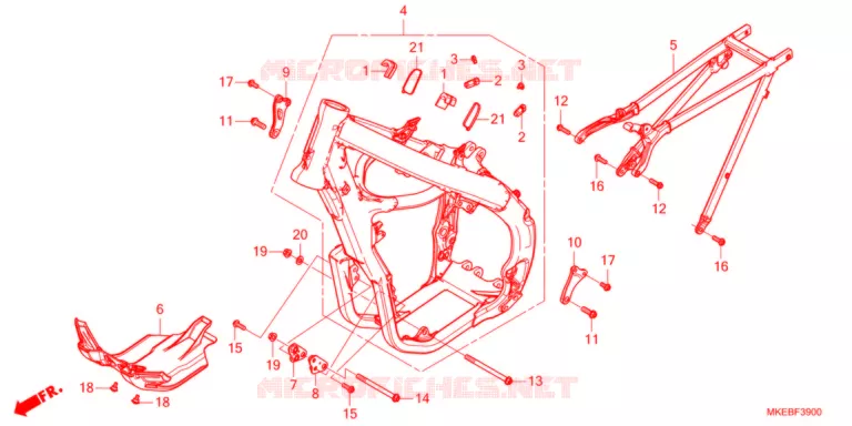 CADRE Honda MOTO 450 CRF 2021  CRF450RM