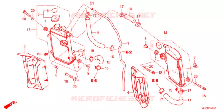 RADIATEUR Honda MOTO 450 CRF 2021  CRF450RM