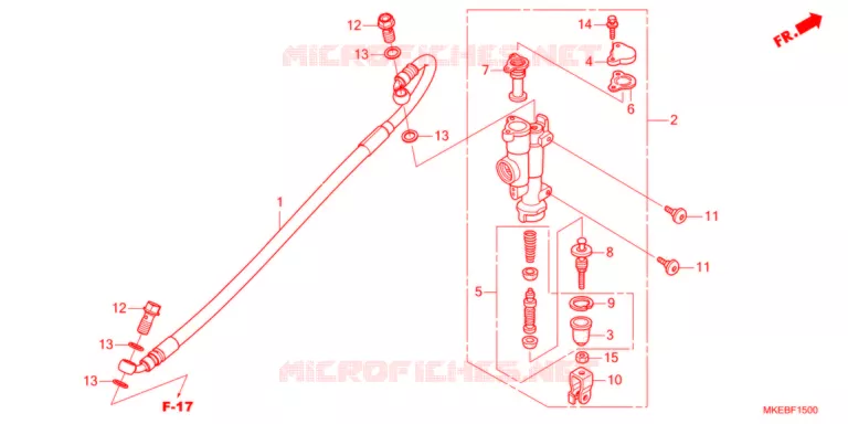MAITRE CYLINDRE DE FREIN ARRIERE Honda MOTO 450 CRF 2021  CRF450RXM