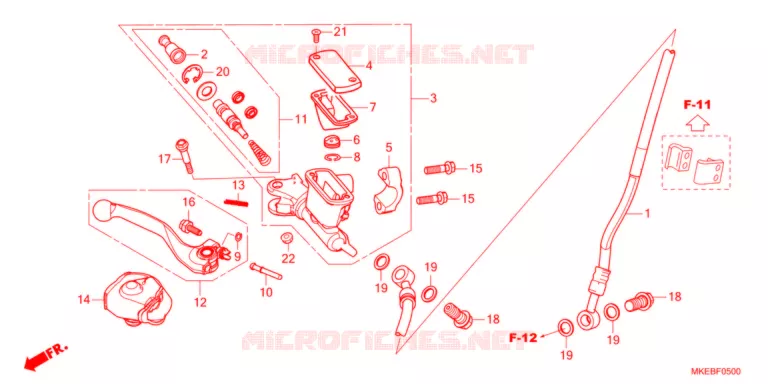 MAITRE CYLINDRE DE FREIN AVANT Honda MOTO 450 CRF 2021  CRF450RXM