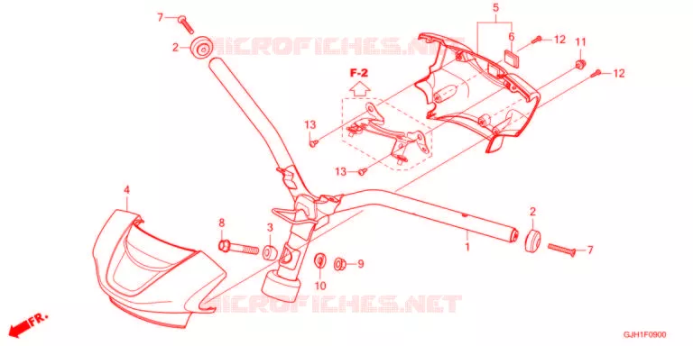 GUIDON - CARENAGE Honda SCOOTER electric GYRO 2021  EVG2M