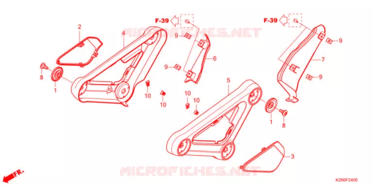 COUVERCLES LATERAUX Honda MOTO 125 GROM 2021  MSX125AM