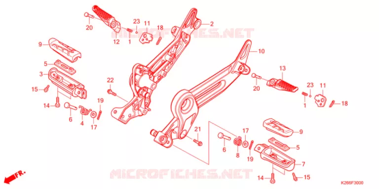 REPOSE PIED Honda MOTO 125 GROM 2022  MSX125AM