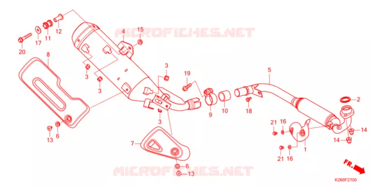 SILENCIEUX D'ECHAPPEMENT Honda MOTO 125 GROM 2021  MSX125AM