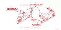AUTOCOLLANTS pour Honda LEAD 125 de 2021