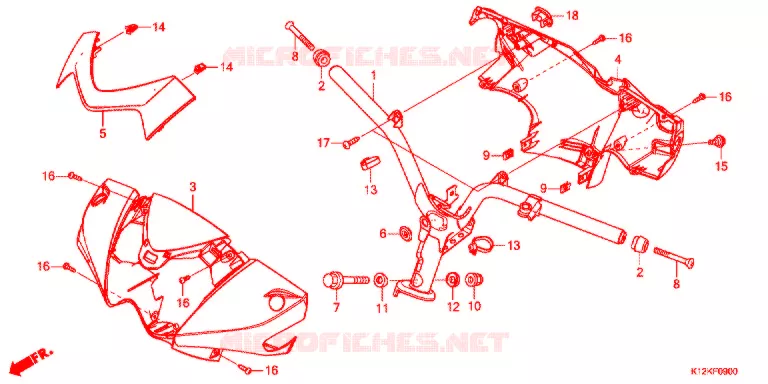 GUIDON - CARENAGE Honda SCOOTER 125 LEAD 2021  NHX125L