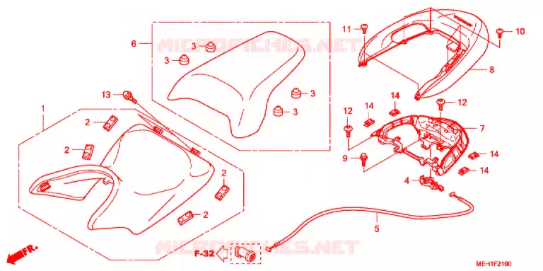 SELLE Honda MOTO 700 DN01 2009  NSA700A9