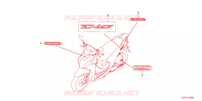 AUTOCOLLANTS Honda SCOOTER 110 DIO 2022  NSC110M