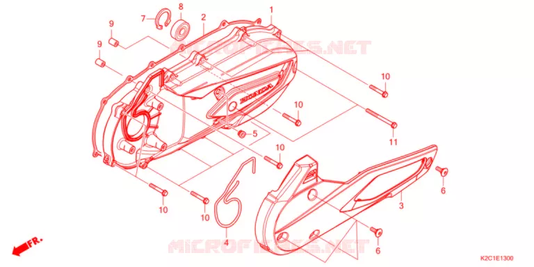 COUVERCLE GAUCHE Honda SCOOTER 110 DIO 2021  NSC110M