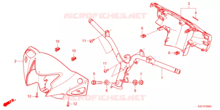 GUIDON - CARENAGE Honda SCOOTER 110 DIO 2021  NSC110M