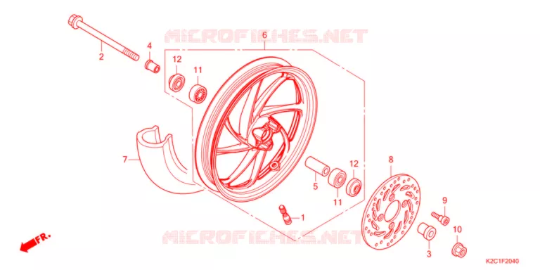 ROUE AVANT Honda SCOOTER 110 DIO 2021  NSC110M