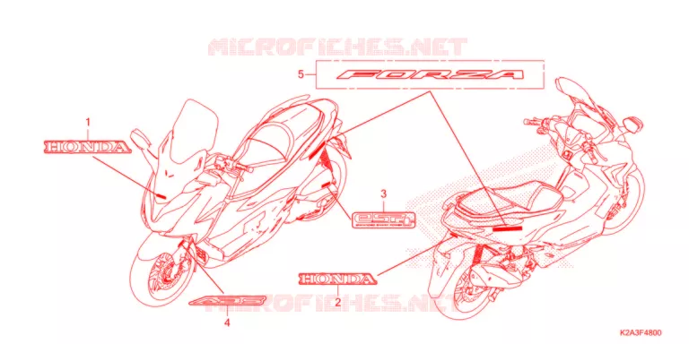 AUTOCOLLANTS Honda SCOOTER 250 FORZA 2021  NSS250AM