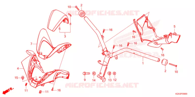 GUIDON - CARENAGE Honda SCOOTER 250 FORZA 2021  NSS250AM