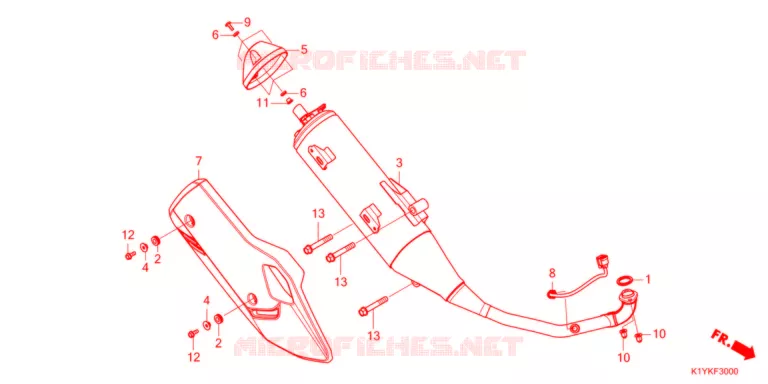SILENCIEUX D'ECHAPPEMENT Honda SCOOTER 125 PCX 2022  WW125HVM